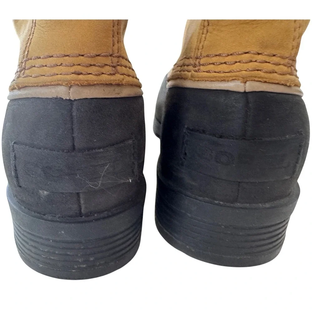 Sorel Emelie 1964 Winter Waterproof boots Womens 6.5 Tan Black Utility‎ Gorpcore